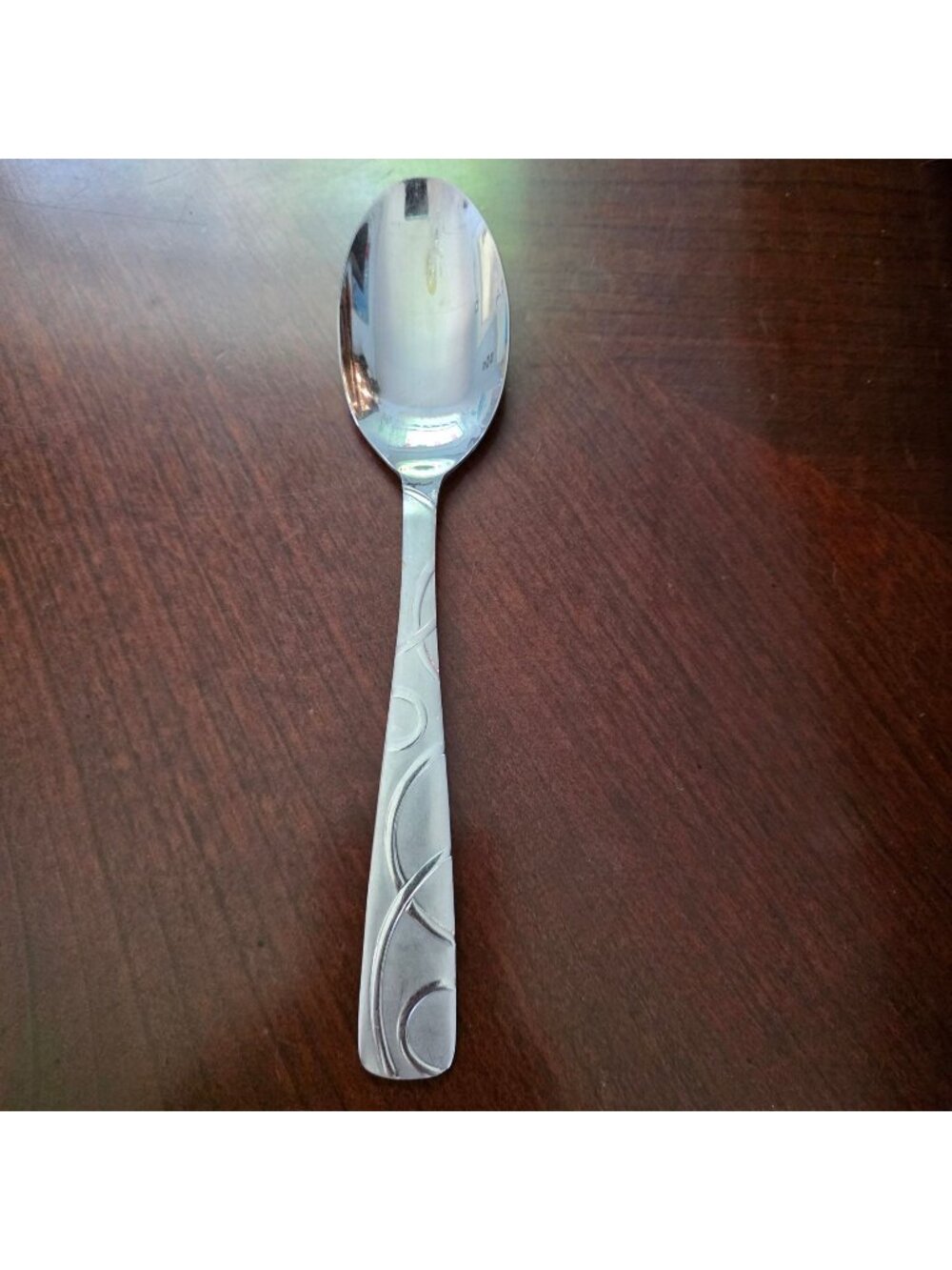 Cambridge Conquest Stainless Steel Serving Spoon With Swirl Design - 9"